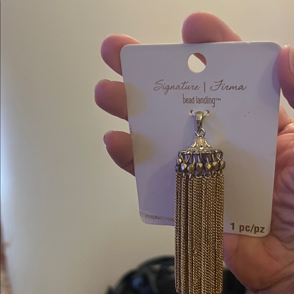 Signature Gold Chain Tassel Necklace